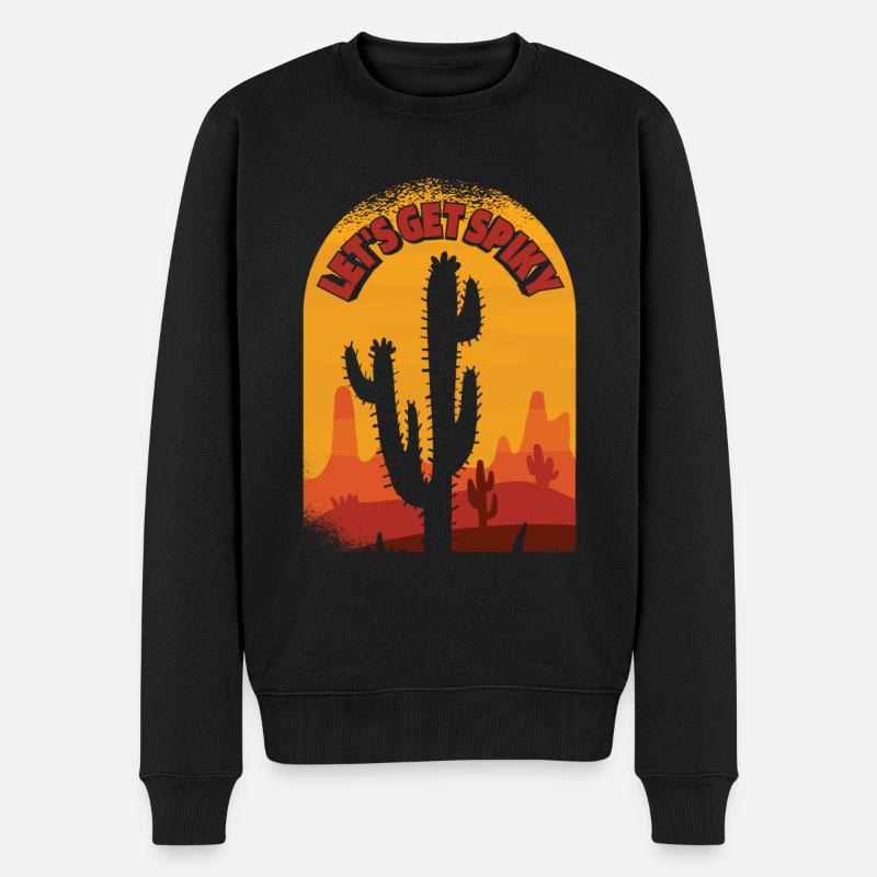 Jardin de cactus - Pull Premium bio Homme - noir