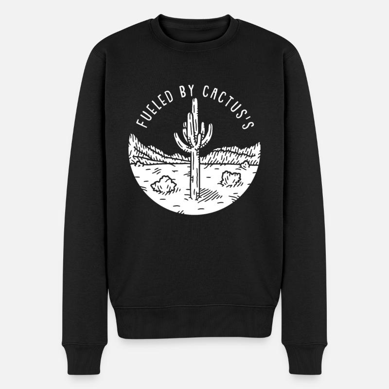 Kaktus Garten Kaktus - Männer Premium Bio Pullover - Schwarz