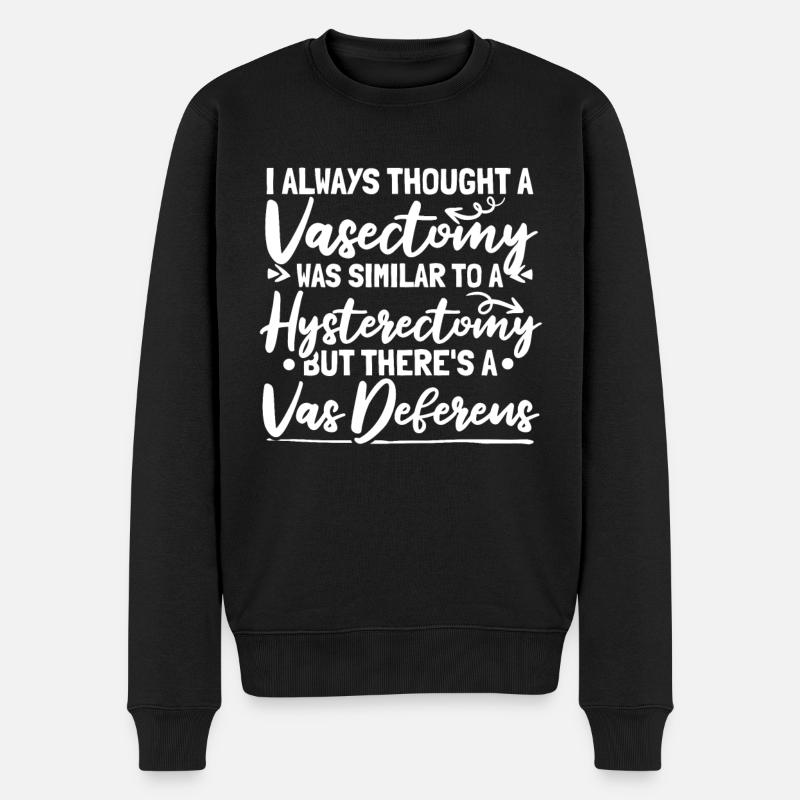 Hysterektomie Komisch - Männer Premium Bio Pullover - Schwarz
