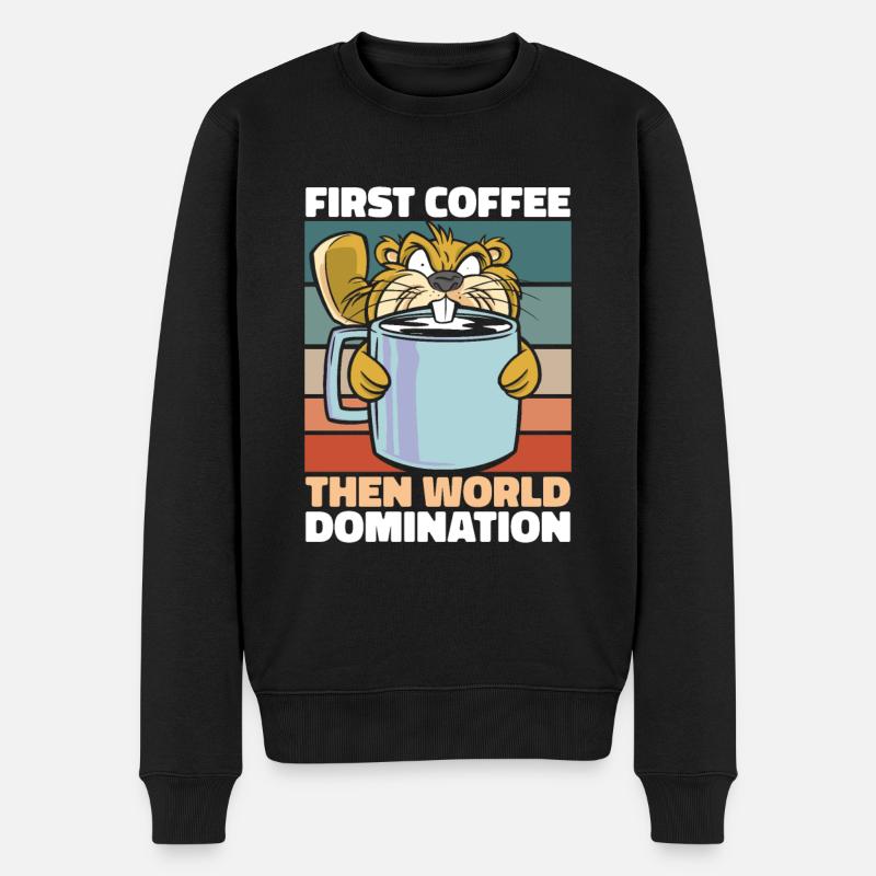 Café Castor - Pull Premium bio Homme - noir