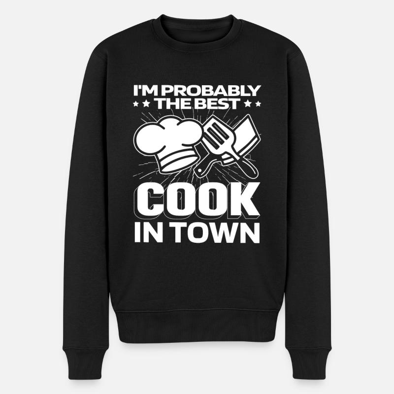 Chef cuisinier drôle - Pull Premium bio Homme - noir