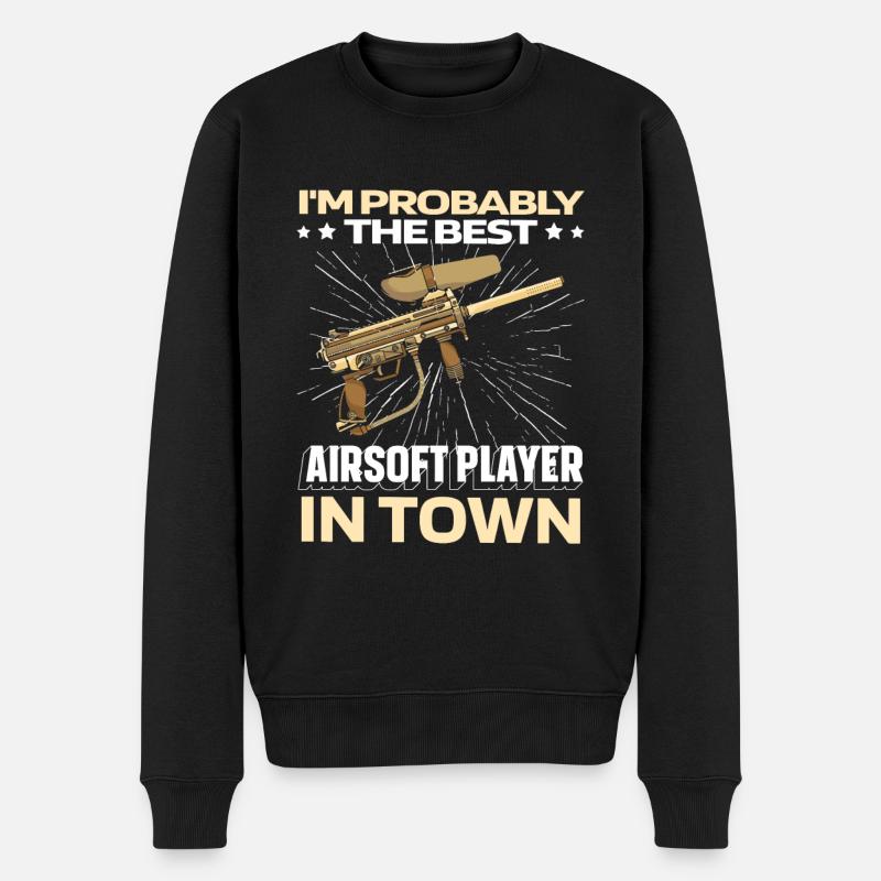 Airsoft Lustig - Männer Premium Bio Pullover - Schwarz
