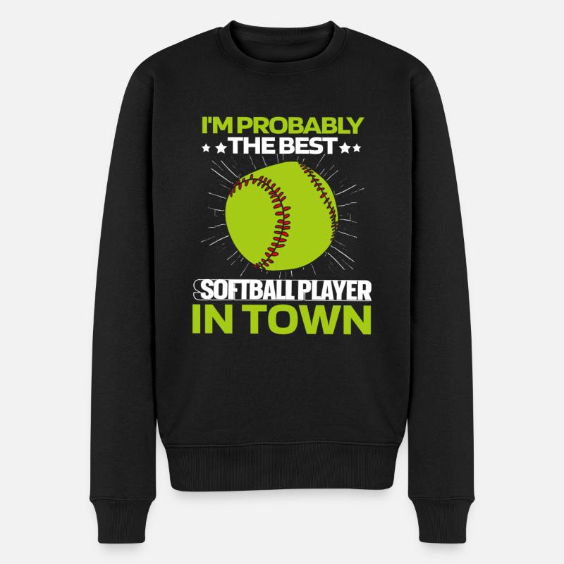 Softball - Pull Premium bio Homme - noir