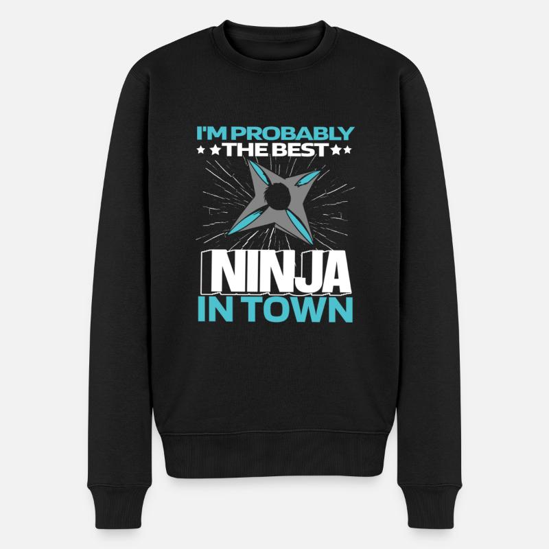 Ninja Lustig - Pull Premium bio Homme - noir