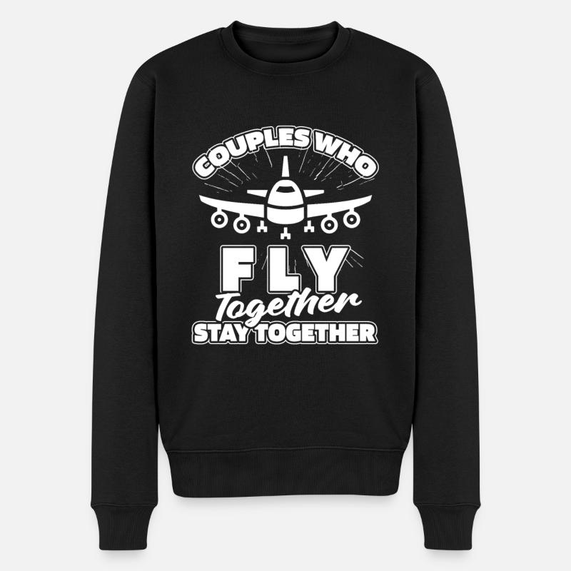 Couple d’hôtesses de l’air - Pull Premium bio Homme - noir