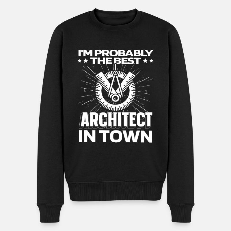 Architect Architecture Protractor - Men's Premium Organic Jumper - black