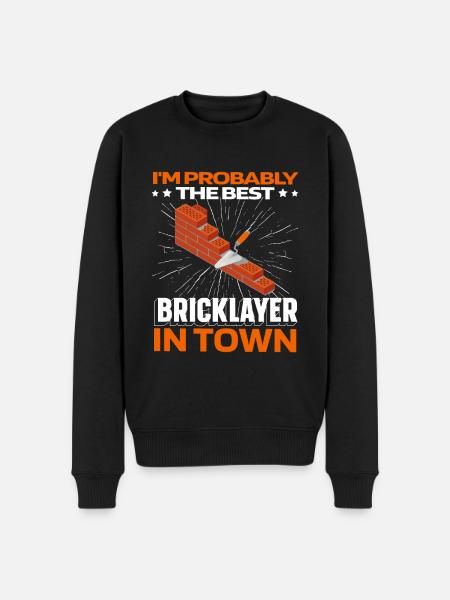 Masonry brick - Men's Premium Organic Jumper - black