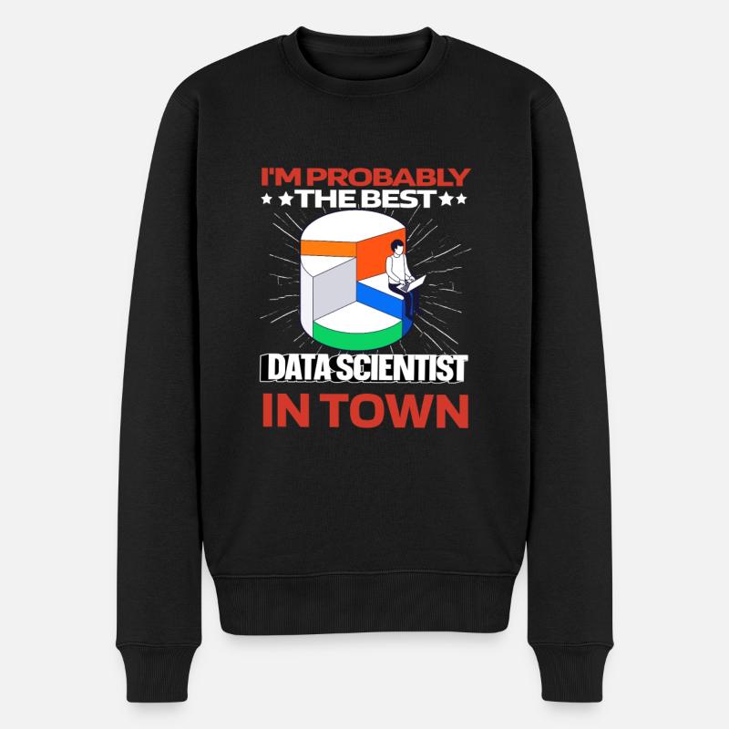 Data Science Data Analyst Lustig - Men's Premium Organic Jumper - black