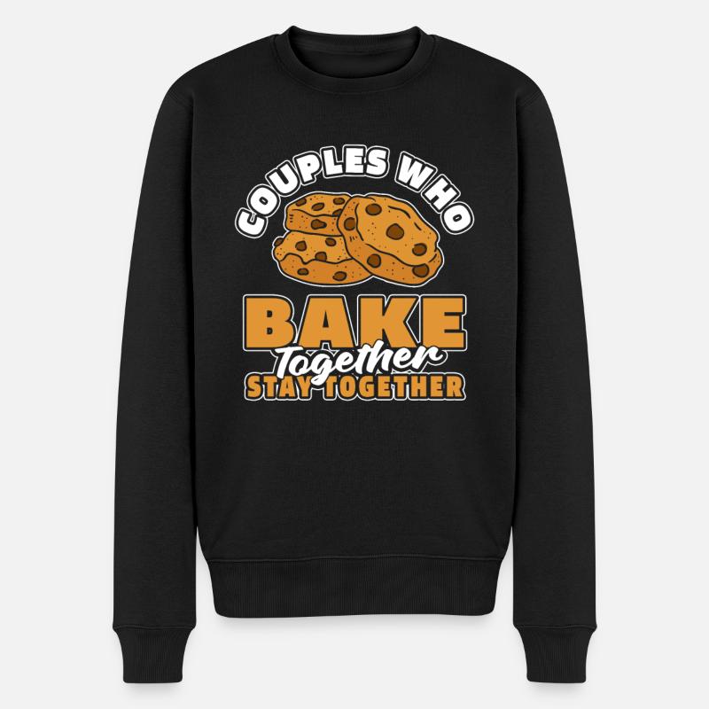 Baking Baker Bakery Couple - Men's Premium Organic Jumper - black