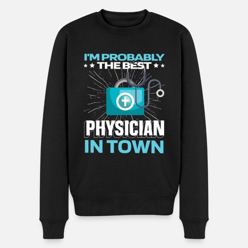 Médecin généraliste Docteur Stéthoscope - Pull Premium bio Homme - noir