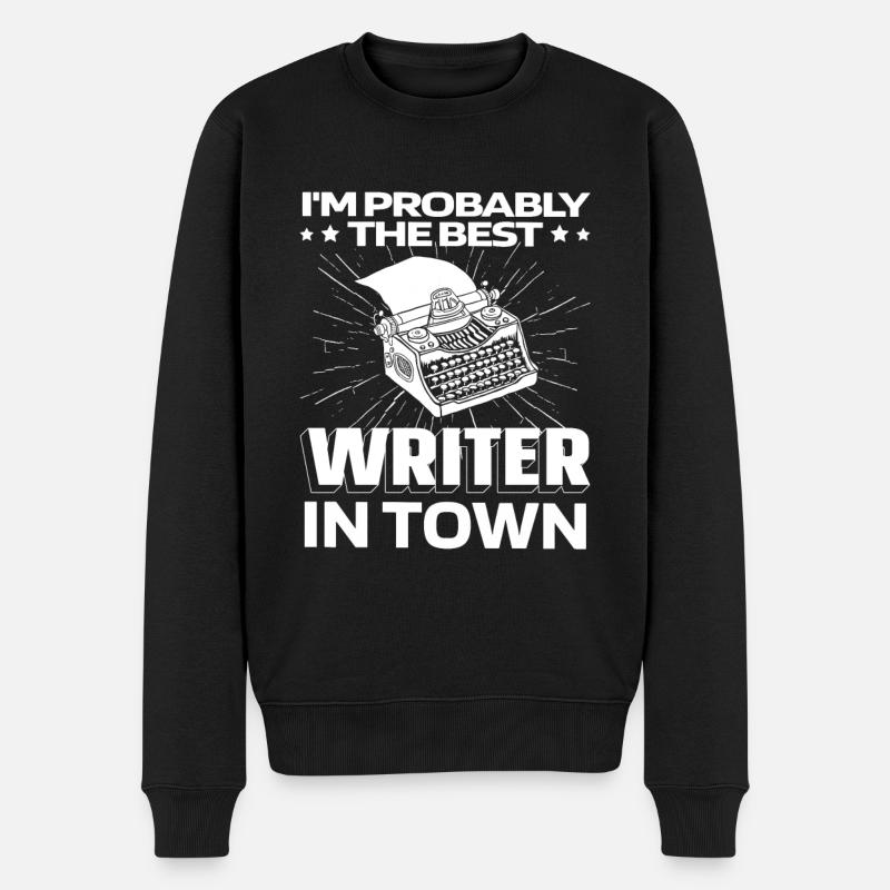 Écrivain Auteur Machine à écrire - Pull Premium bio Homme - noir