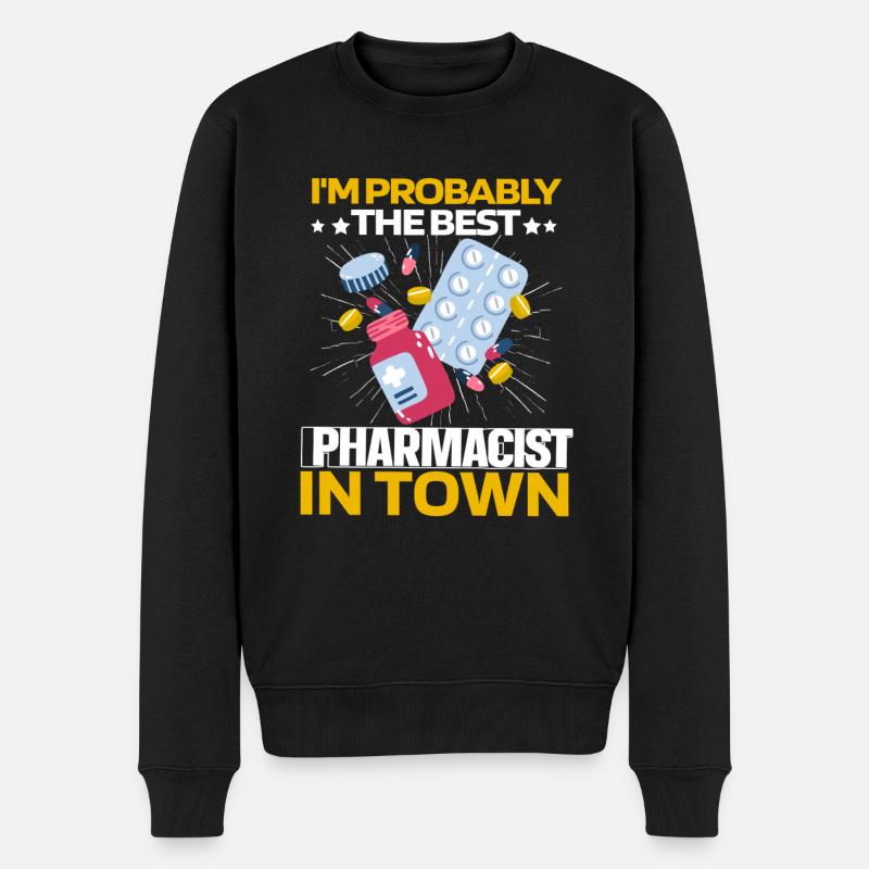 Apotheke Apotheker Pillen - Männer Premium Bio Pullover - Schwarz