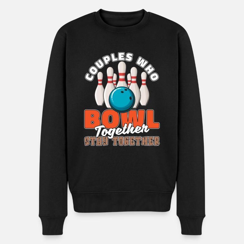 Bowling Bowling Bowler Paire - Pull Premium bio Homme - noir