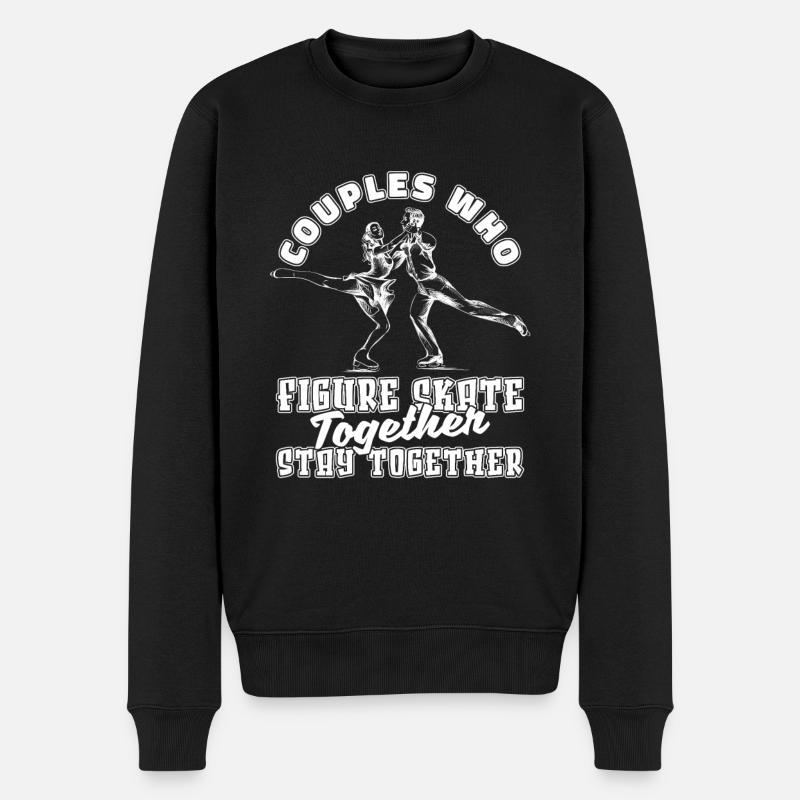 Eiskunstlauf Eiskunstläuferin Paar - Männer Premium Bio Pullover - Schwarz