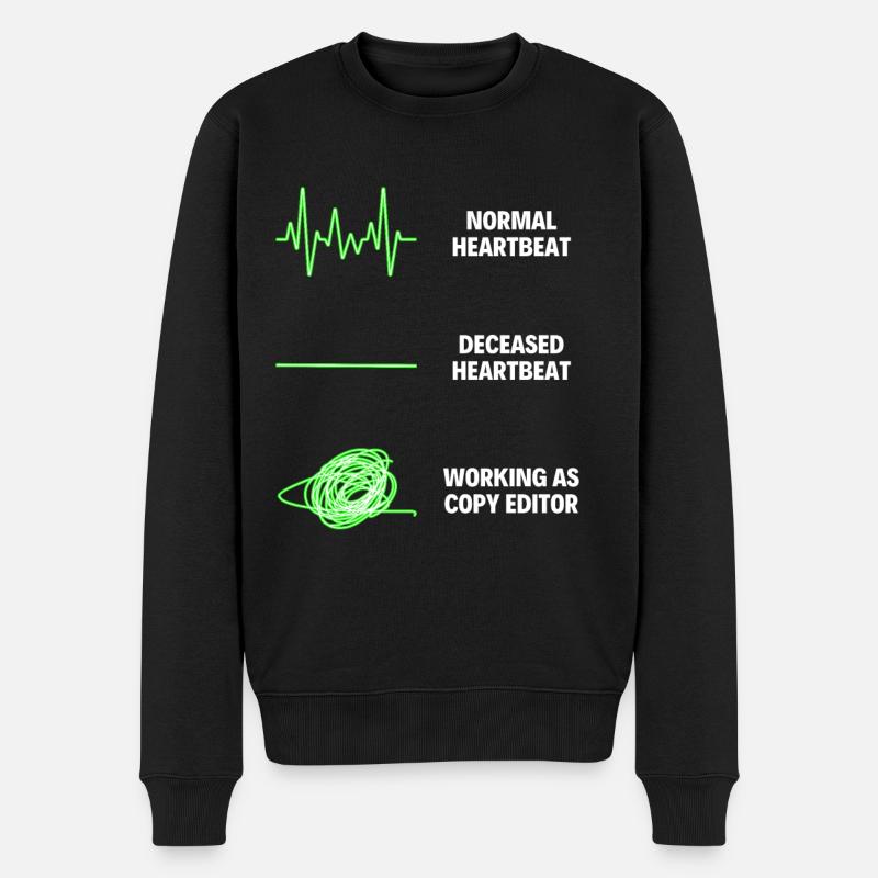 Copy Editor Worker Sjove Copy Editor Job - Økologisk premium-sweatshirt til mænd - sort