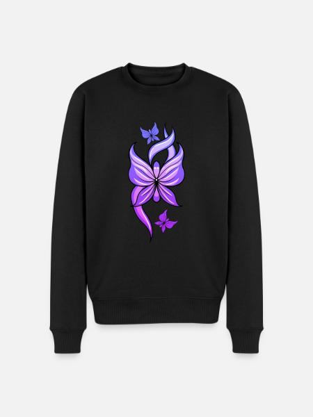 Fibromyalgie Rheuma Bunt - Männer Premium Bio Pullover - Schwarz