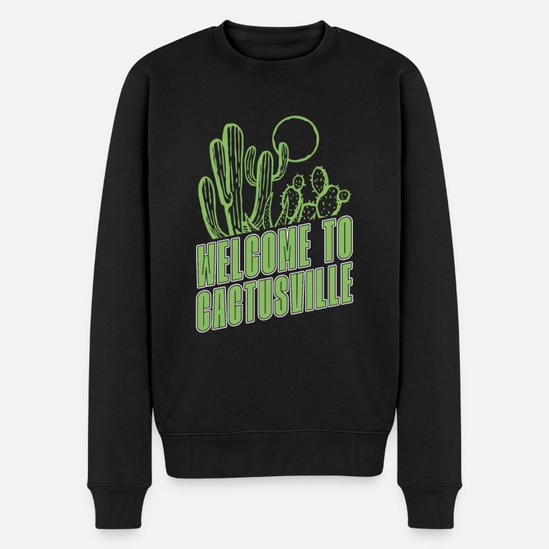 Jardin de cactus - Pull Premium bio Homme - noir