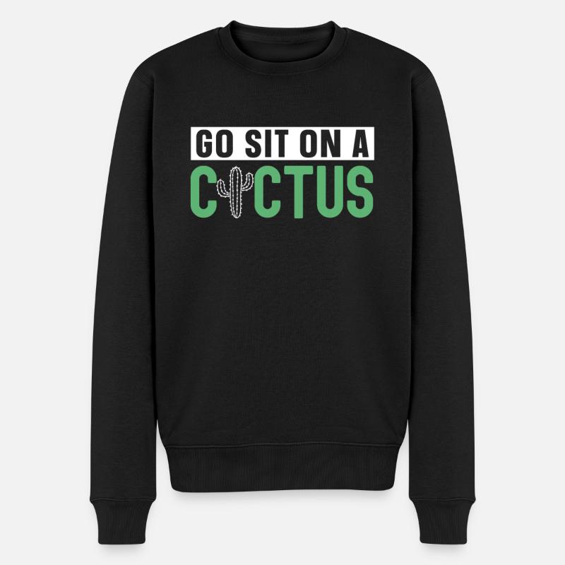 Jardin de cactus - Pull Premium bio Homme - noir