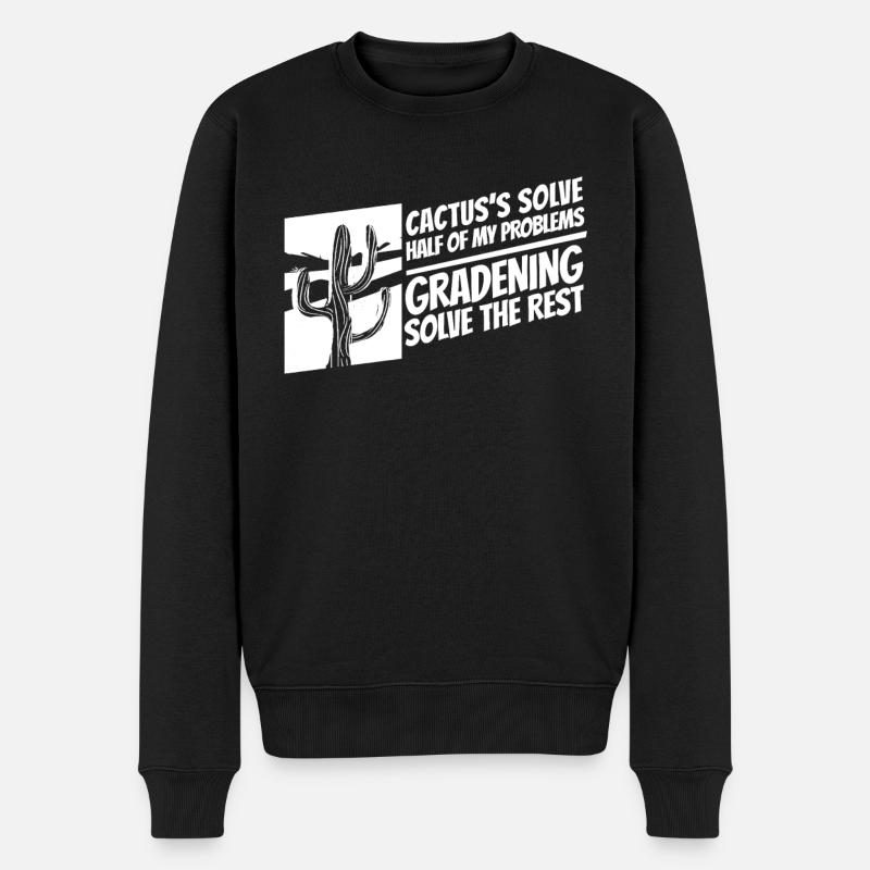 Jardin de cactus - Pull Premium bio Homme - noir