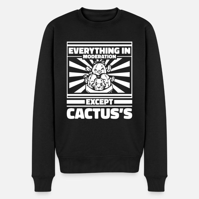 Jardin de cactus - Pull Premium bio Homme - noir