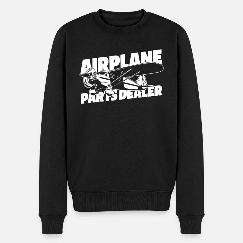 Mécanique d’avion Humour - Pull Premium bio Homme - noir