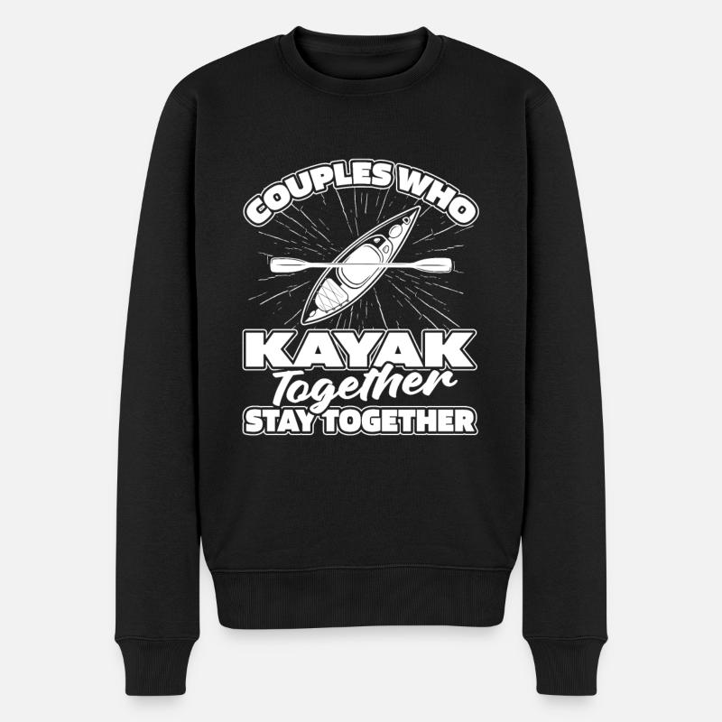Couple de kayakistes - Pull Premium bio Homme - noir