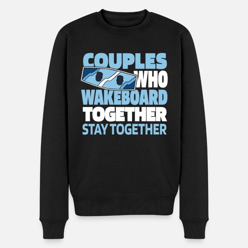 Paire de wakeboarders wakeboard - Pull Premium bio Homme - noir