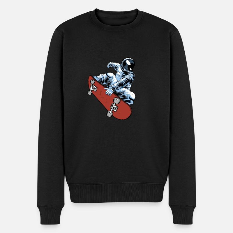 Skateboard Skater Astronaute - Pull Premium bio Homme - noir