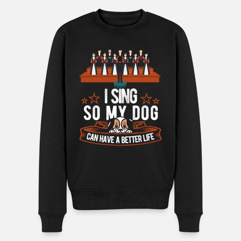 Chef de chœur Chien - Pull Premium bio Homme - noir