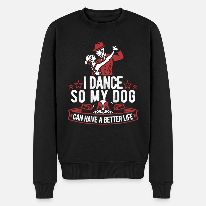 Chien professeur de danse - Pull Premium bio Homme - noir