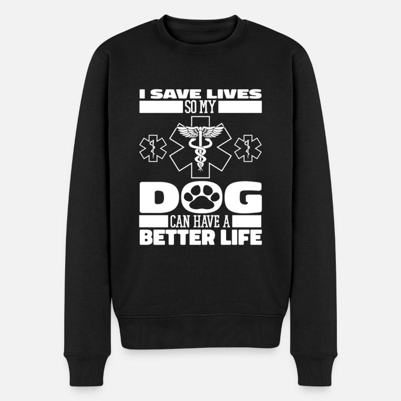 Service ambulancier paramédical Chien paramédical - Pull Premium bio Homme - noir