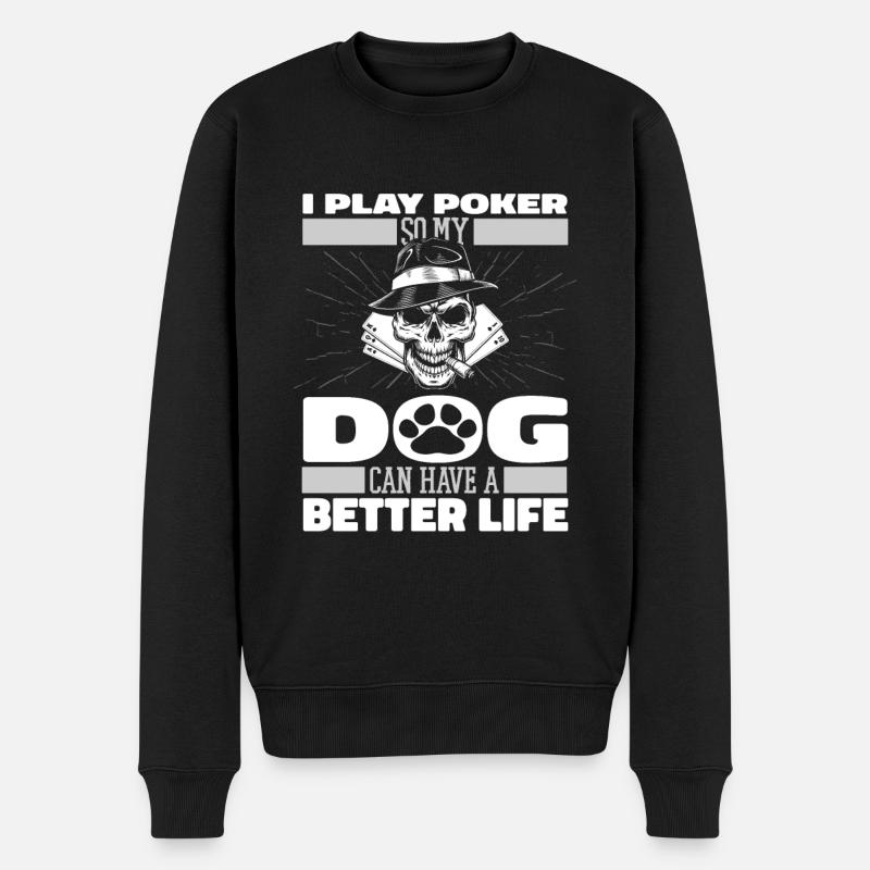 Chien de poker - Pull Premium bio Homme - noir