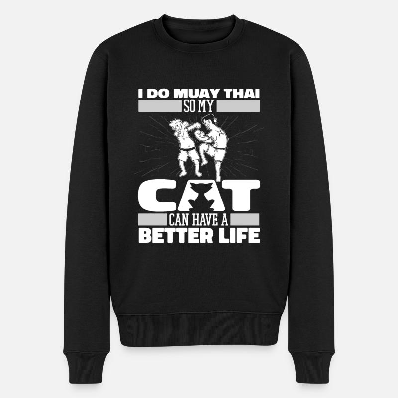 Muay Thai Boxing Chat - Pull Premium bio Homme - noir
