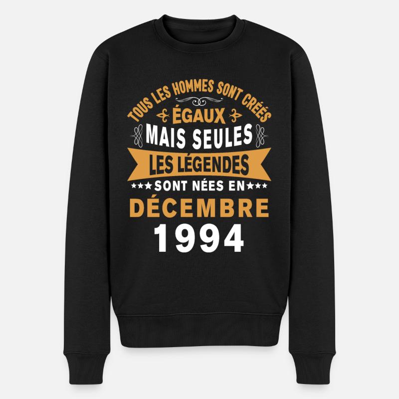 Les Légendes Sont Nées En Décembre 1994 Cadeau - Pull Premium bio Homme - noir