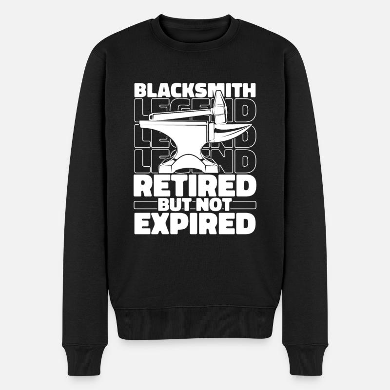 Schmied Metallbauer Im Ruhestand - Männer Premium Bio Pullover - Schwarz