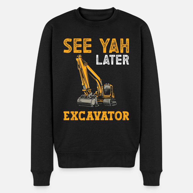 École de conduite d’excavatrice - Pull Premium bio Homme - noir