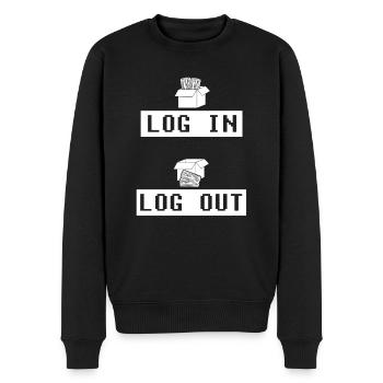 Entwickler Coder Programmierer Witzig - Männer Premium Bio Pullover - Schwarz - Vorne - Nico (187cm)