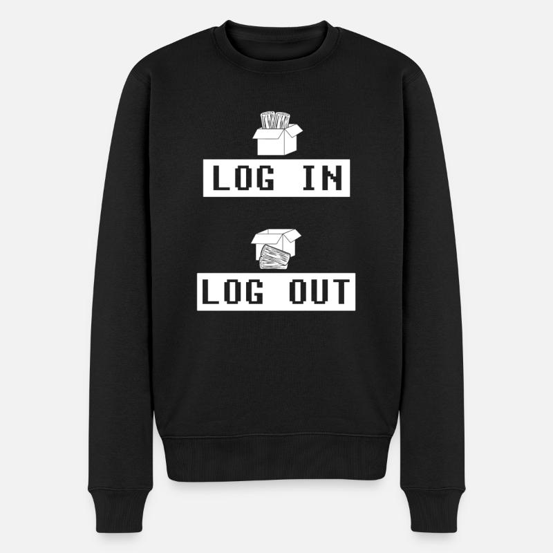 Entwickler Coder Programmierer Witzig - Männer Premium Bio Pullover - Schwarz