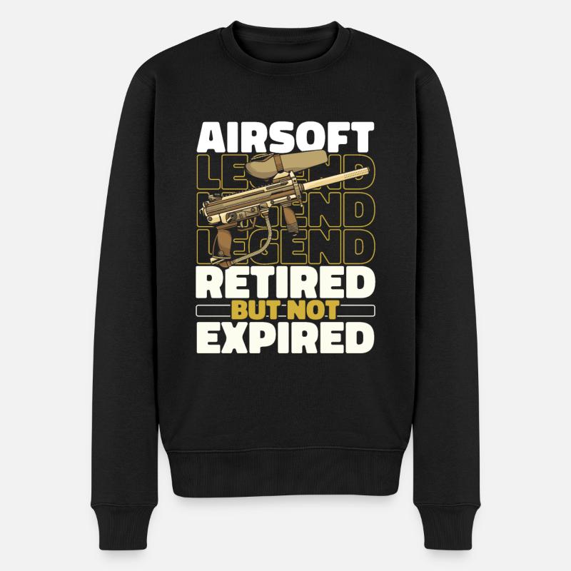Airsoft Im Ruhestand - Männer Premium Bio Pullover - Schwarz