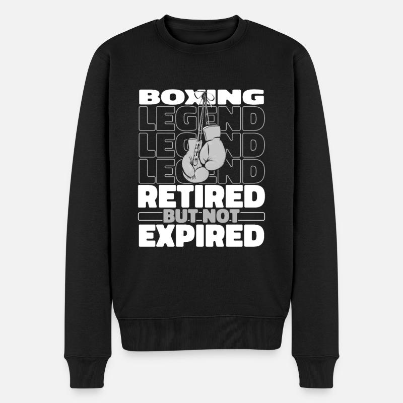 Boxen Boxer Im Ruhestand - Männer Premium Bio Pullover - Schwarz