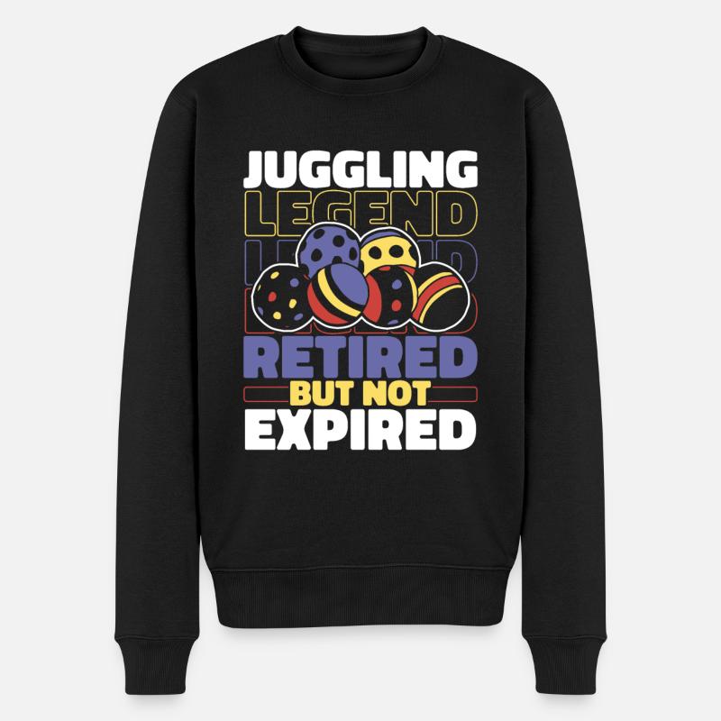 Jonglieren Jongleur Im Ruhestand - Männer Premium Bio Pullover - Schwarz