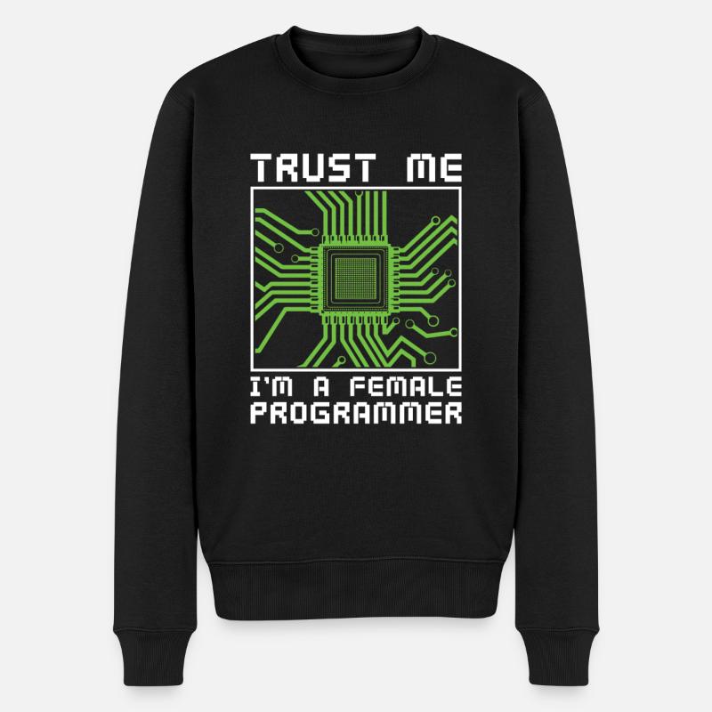 Developer Coder Programmer Microchip - Men's Premium Organic Jumper - black