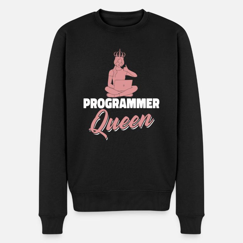 Developer Coder Programmer Queen - Men's Premium Organic Jumper - black