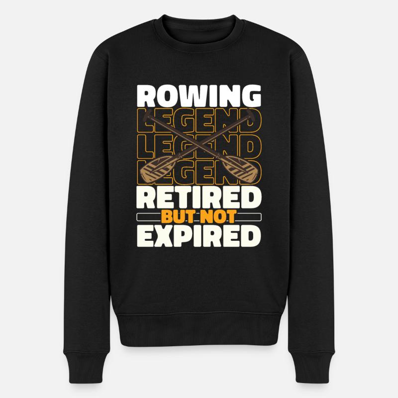 Rudern Ruderer Im Ruhestand - Männer Premium Bio Pullover - Schwarz