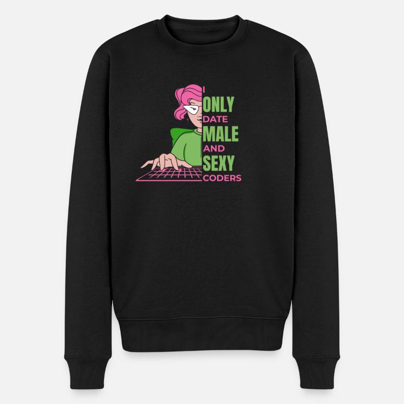 Entwickler Coder Programmierer Humor - Männer Premium Bio Pullover - Schwarz