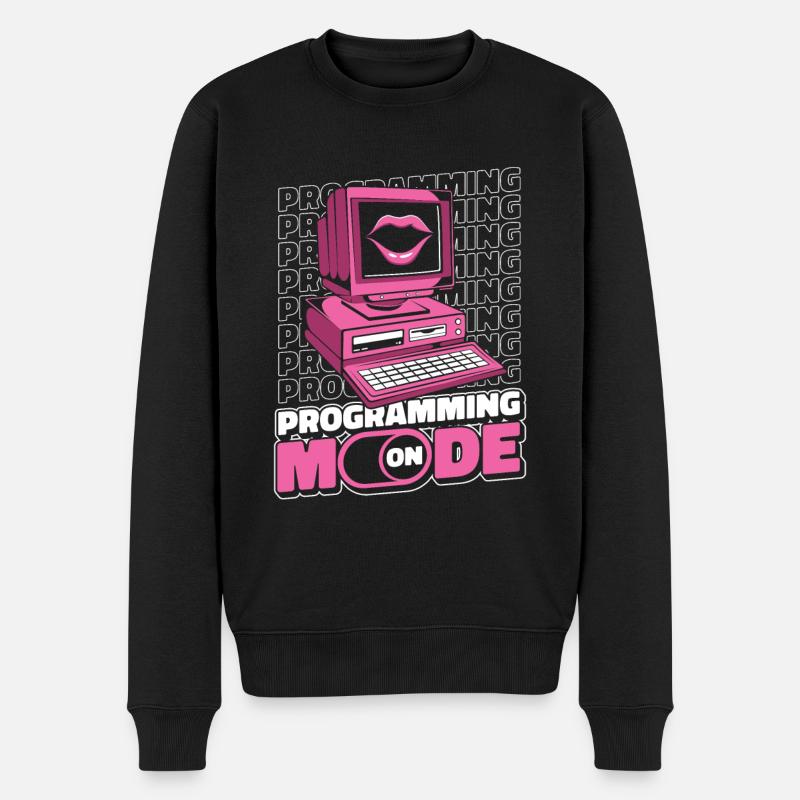 Developer Coder Programmer Lips - Men's Premium Organic Jumper - black