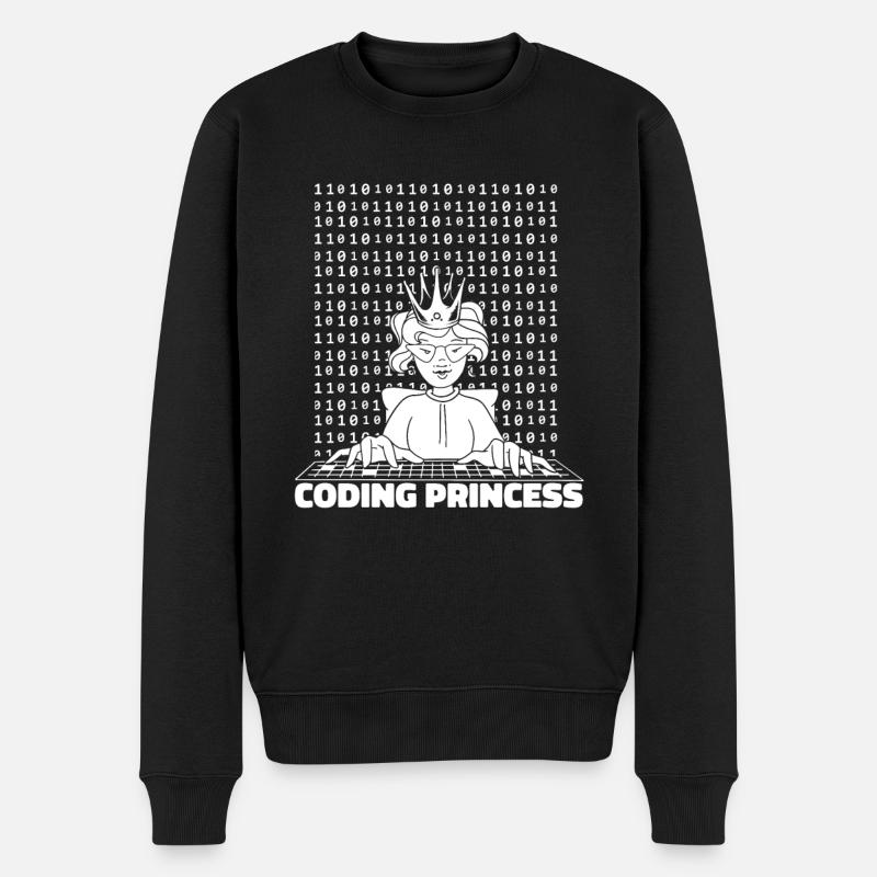 Développeur Coder Programmeur Princess - Pull Premium bio Homme - noir