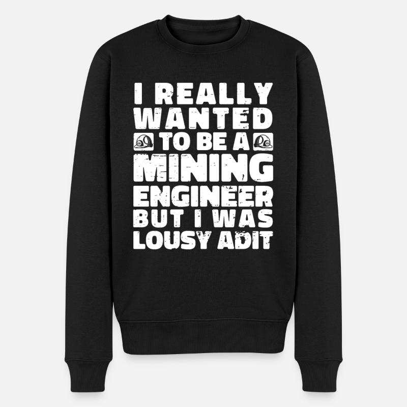 Engineer Komisch Mining Engineer - Men's Premium Organic Jumper - black