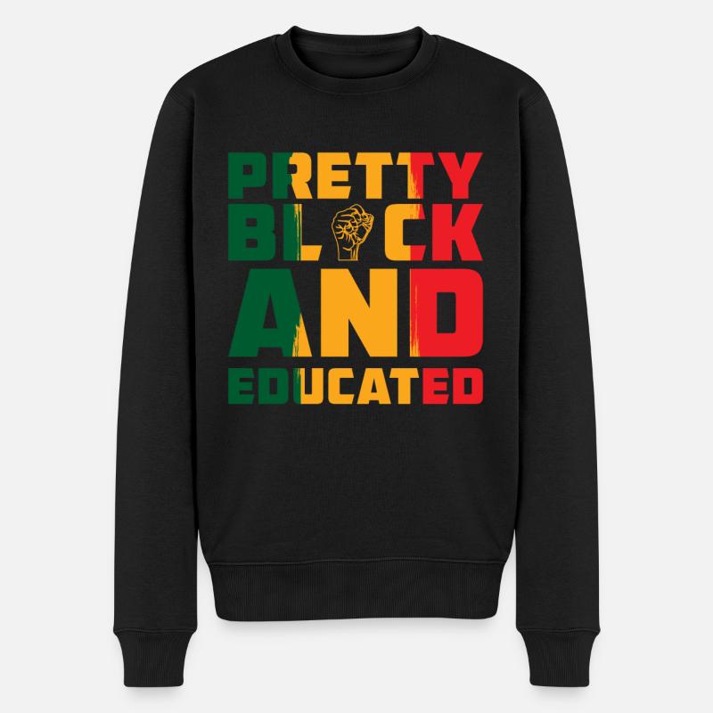 Black History - Männer Premium Bio Pullover - Schwarz