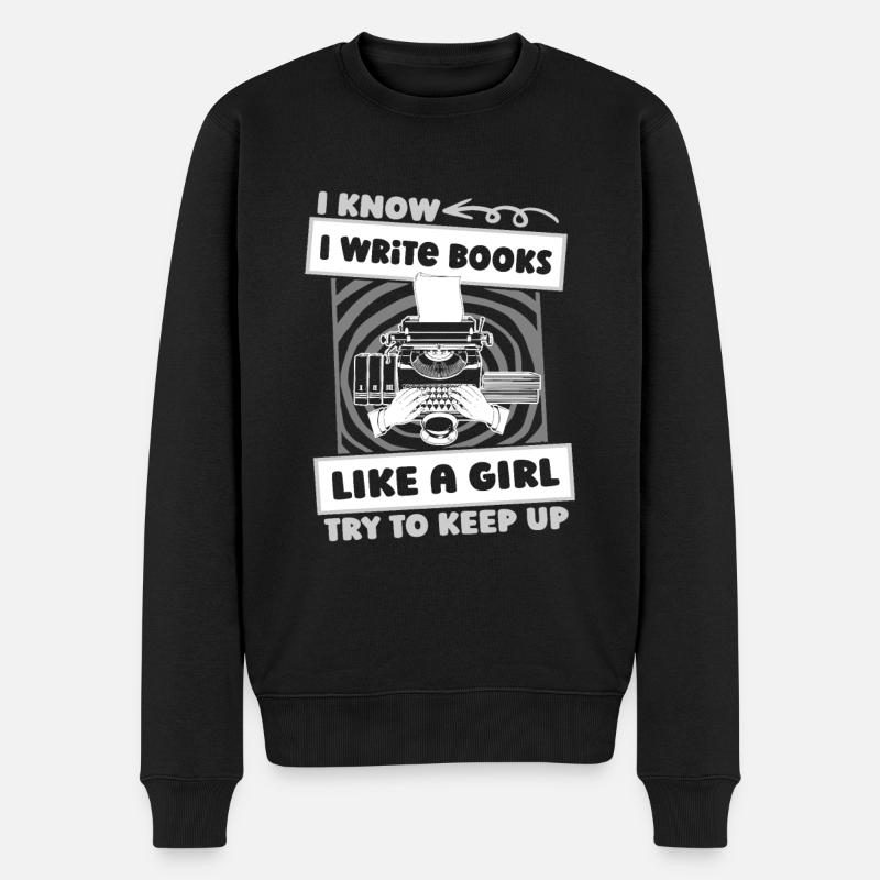 Écrivain Auteur Machine à écrire - Pull Premium bio Homme - noir